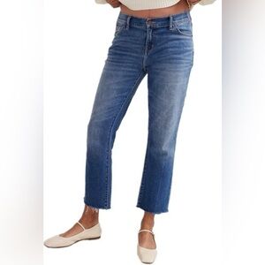 Hatch maternity cropped jeans cut off 33 indigo